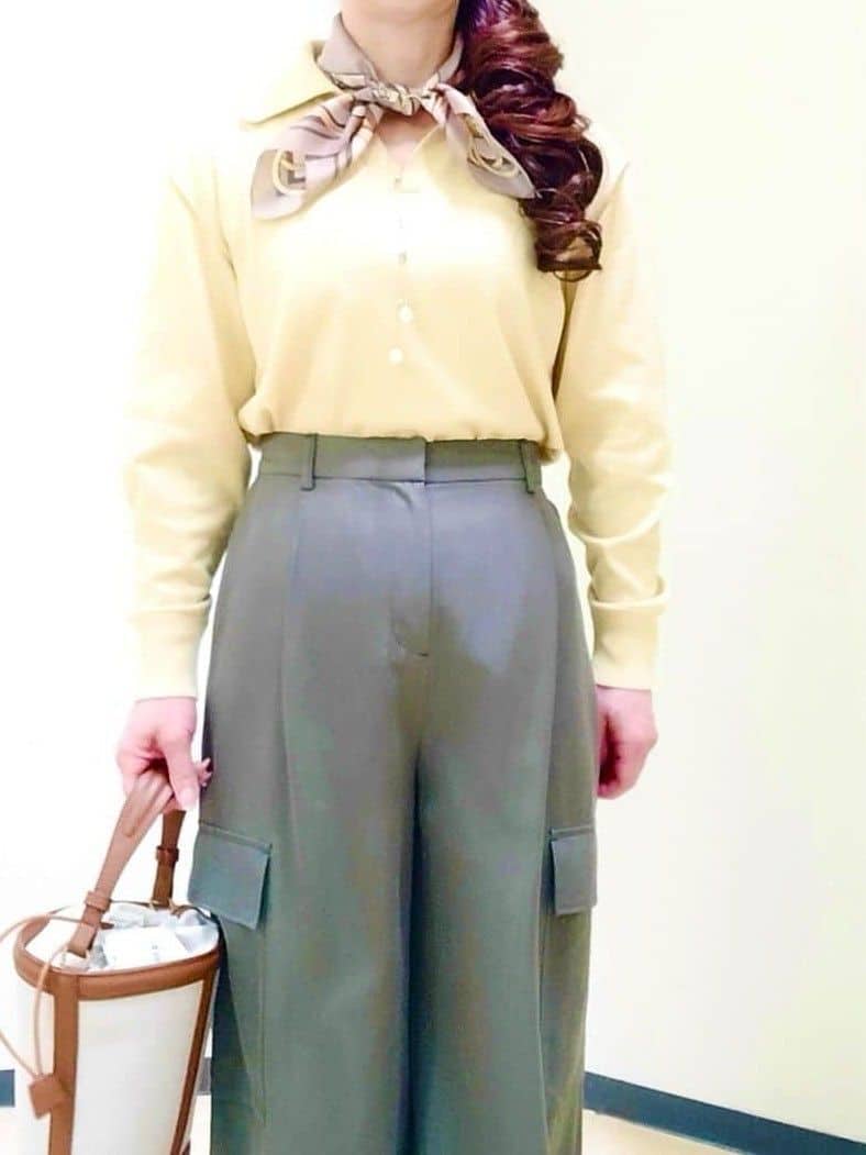 花さんの「Reflect｜ストレートワイドカーゴパンツ」を使ったコーディネート