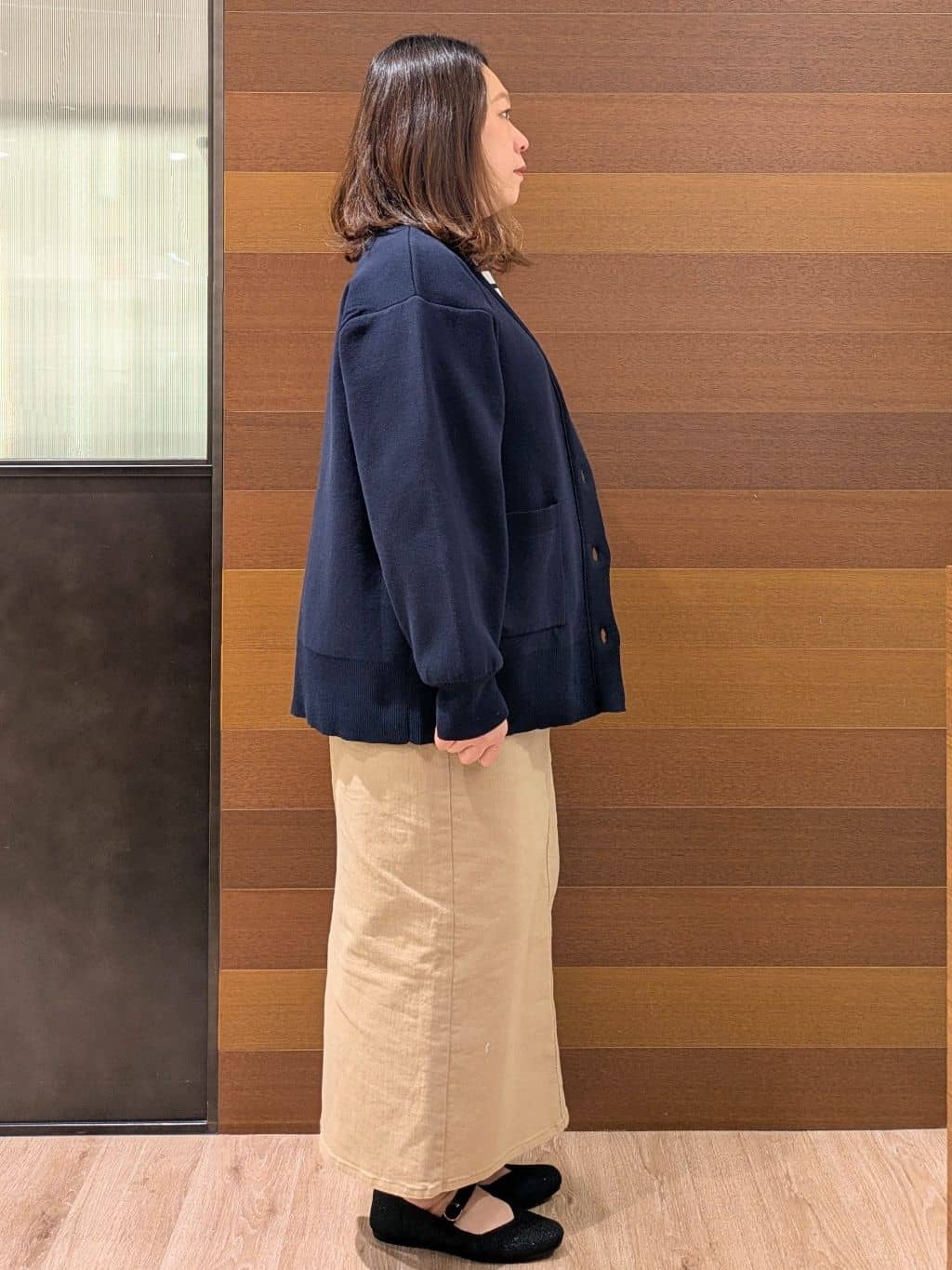 むっちゃんさんの「OPAQUE.CLIP｜ペプラムキャミソールニット【洗濯機OK】」を使ったコーディネート