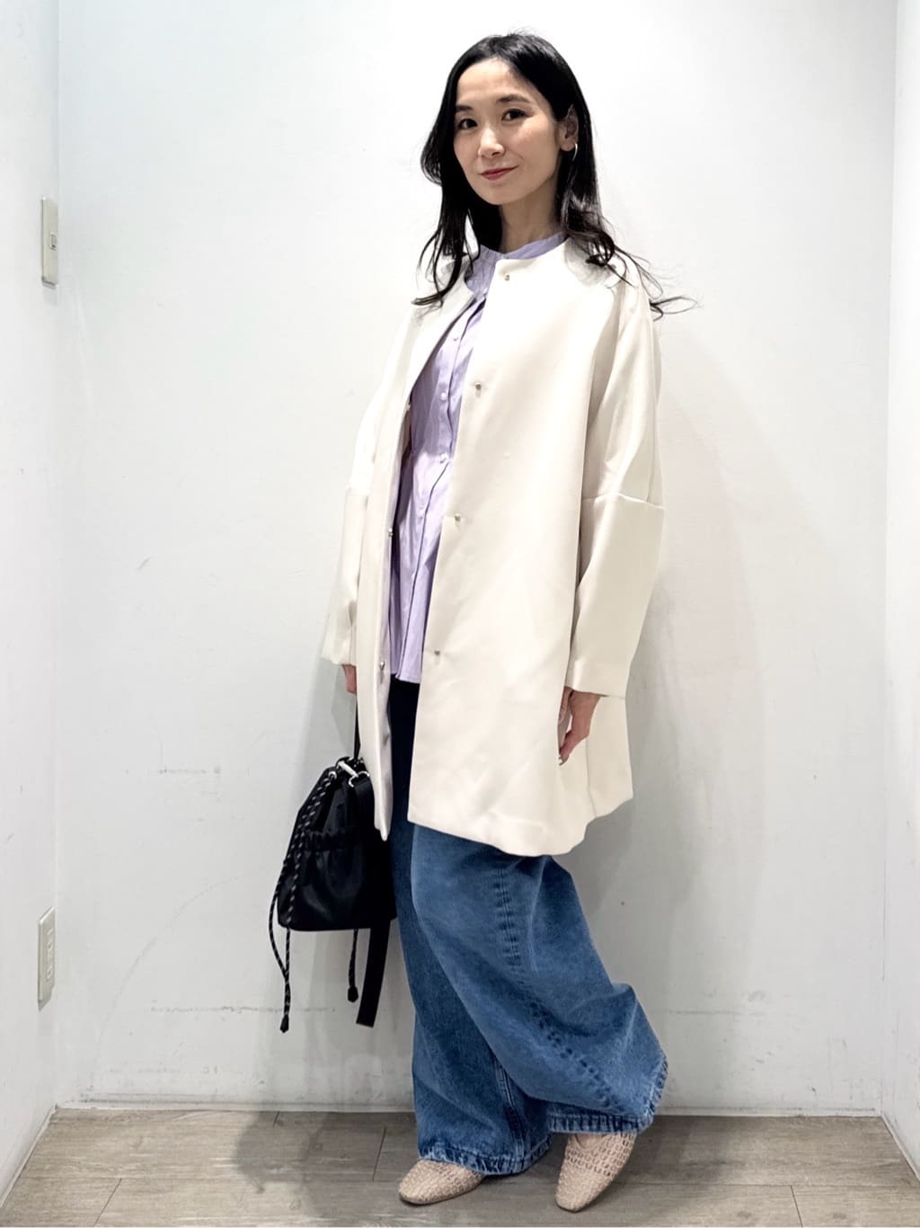 yuicciさんの「OPAQUE.CLIP｜フォルムスリーブミドルコート【洗濯機OK】」を使ったコーディネート