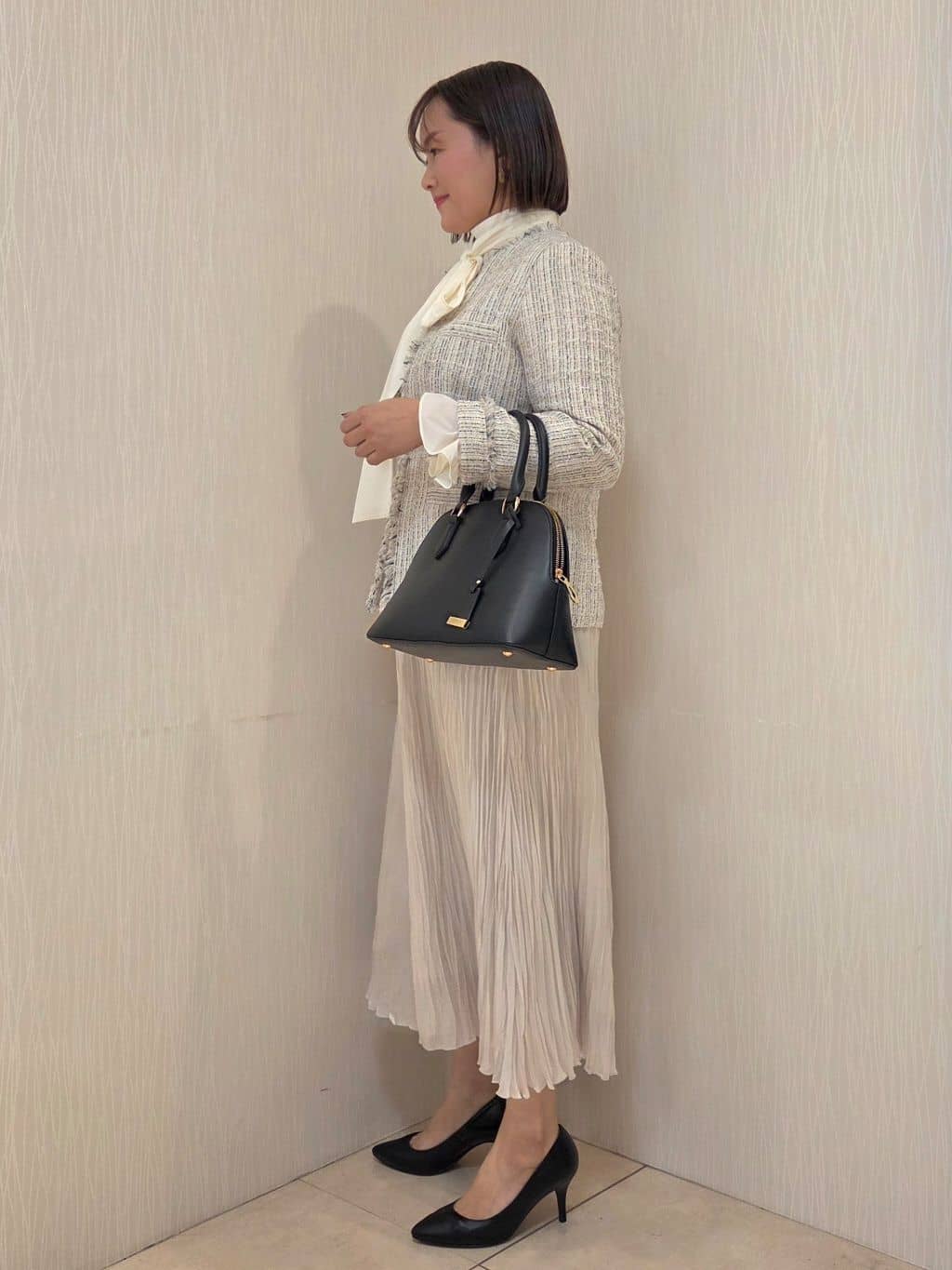 naokoさんの「UNTITLED｜◆【セレモニー/華やか】2WAYボウタイブラウス」を使ったコーディネート