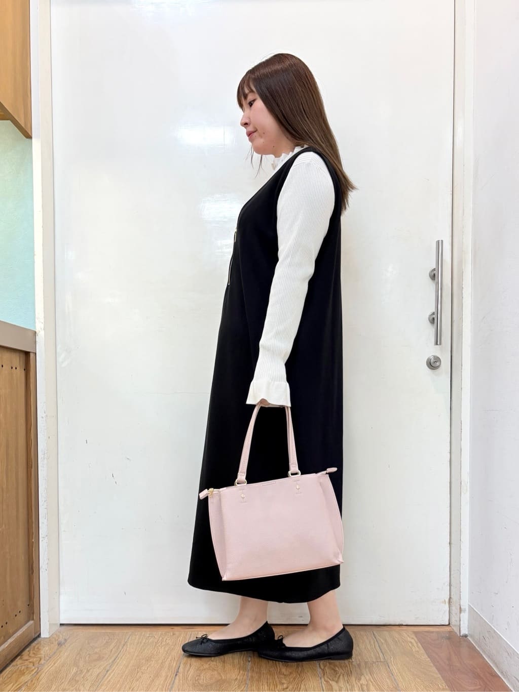 だいわさんの「SHOO･LA･RUE｜【洗濯機可/S-LL】ほどよいゆとりの もちっとやわらかリブニット」を使ったコーディネート