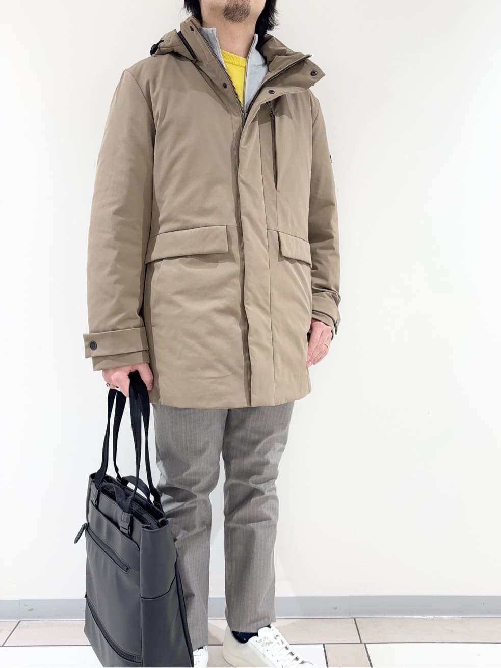 及川さんの「TAKEO KIKUCHI｜【None Of Stress】ストレッチ ダウンブルゾン」を使ったコーディネート