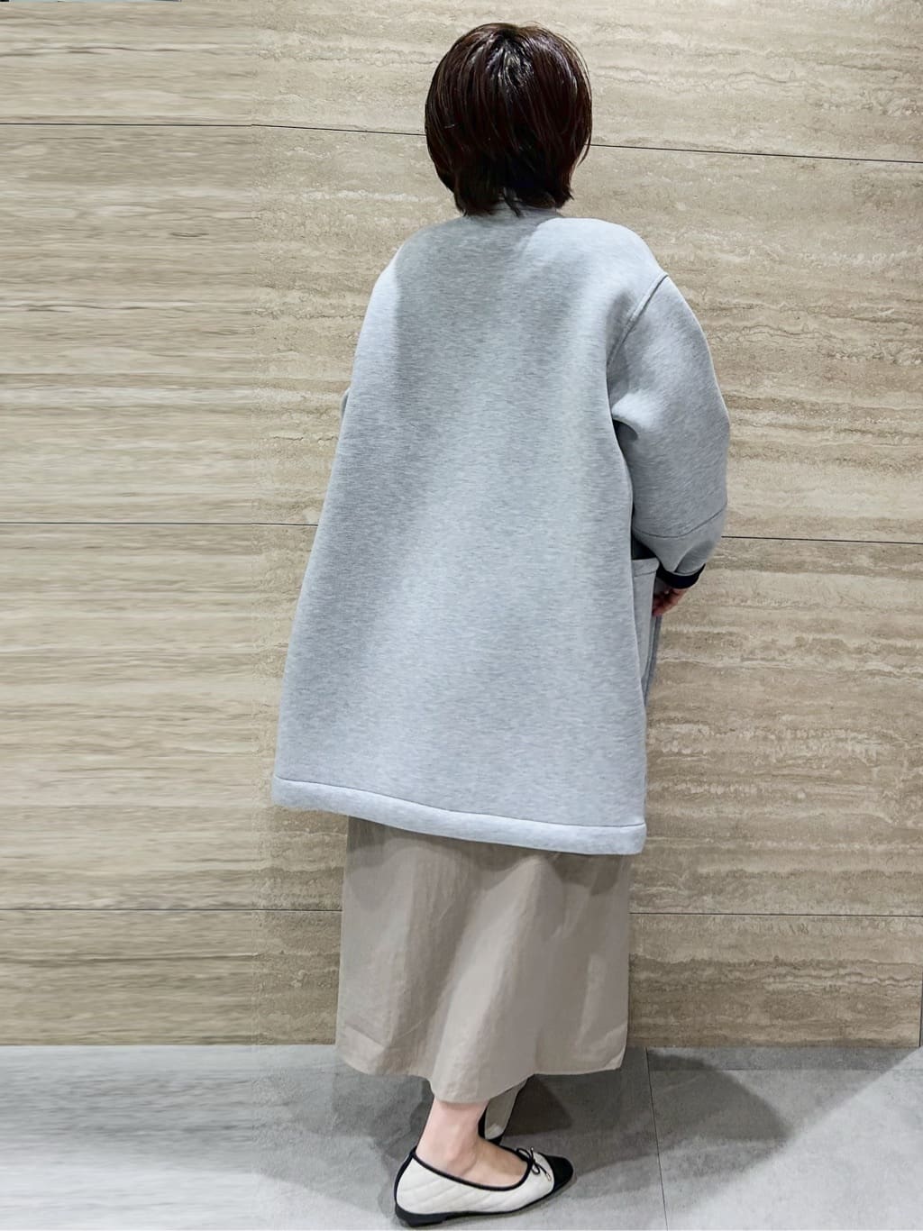 NAMIさんの「OPAQUE.CLIP｜リバーシブル配色ノーカラーコート【洗濯機OK】」を使ったコーディネート