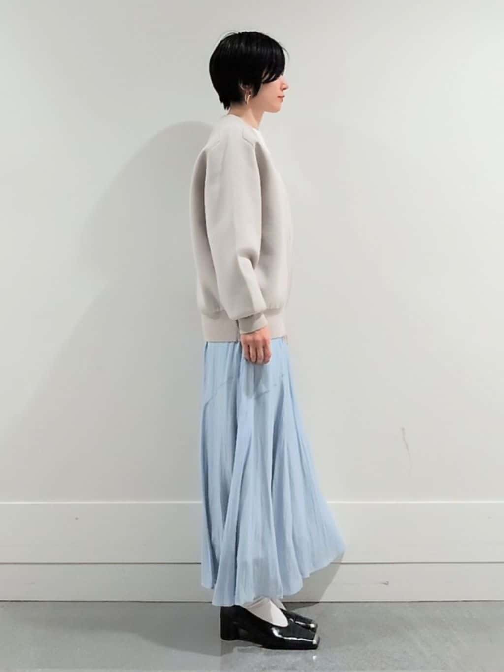 ミズタさんの「UNTITLED｜◆【洗える/後ろウエストゴム】ロングスカート」を使ったコーディネート