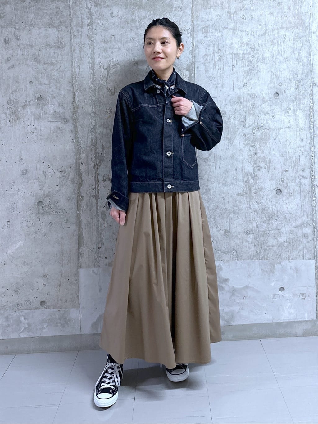 kumiさんの「Dessin｜【ユニセックス】セルヴィッジデニムジャケット」を使ったコーディネート