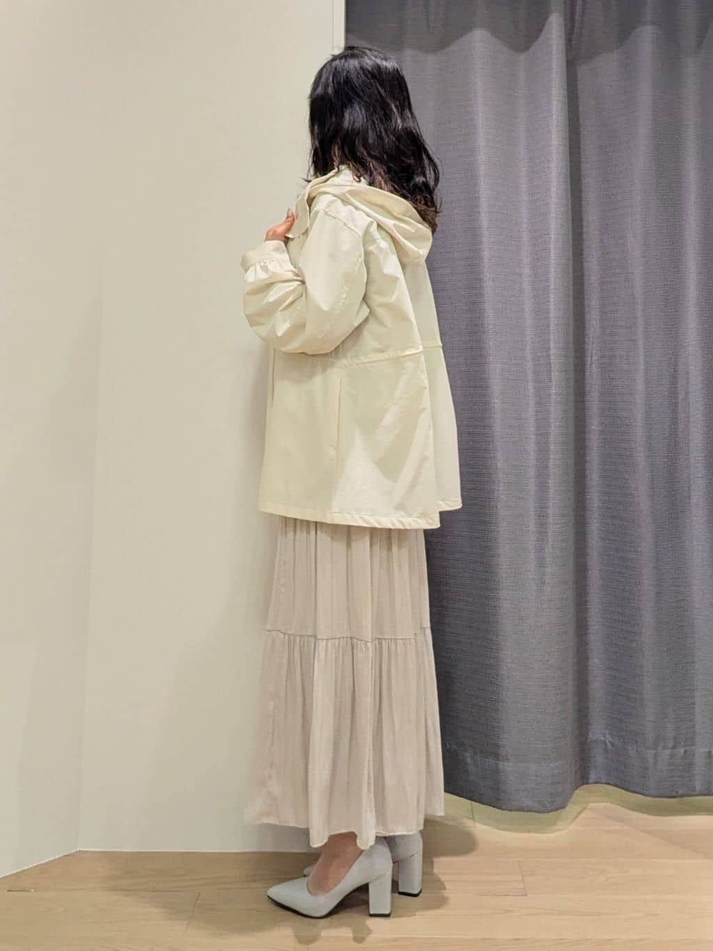 miiさんの「INDIVI｜【撥水／フード取外し可】凹凸素材ブルゾン」を使ったコーディネート