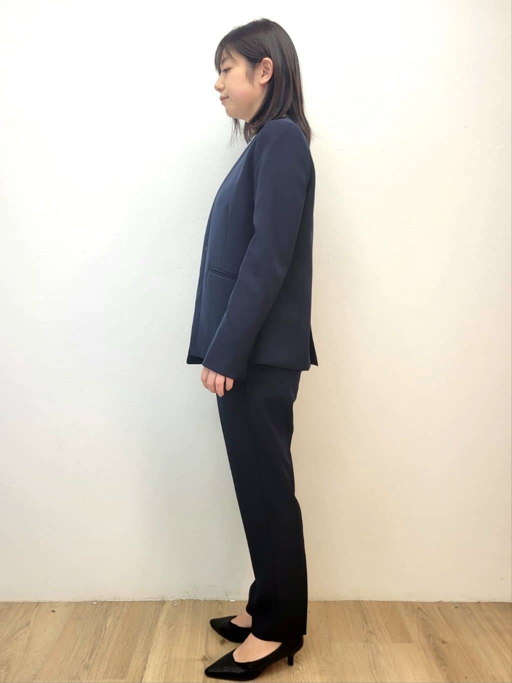 LISAさんの「OPAQUE.CLIP｜《通勤／セットアップ対応》 Vネックジャケット／ダブルクロス【洗濯機OK】」を使ったコーディネート