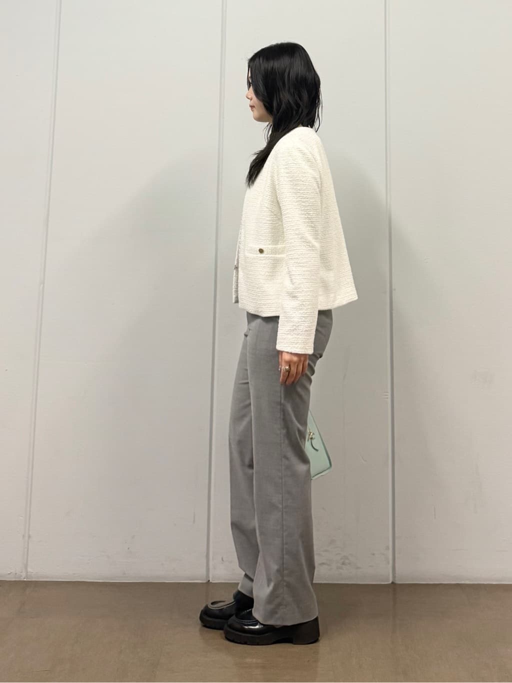mizukiさんの「INDIVI｜【セレモニー／洗える】ミックスツイードライトジャケット」を使ったコーディネート