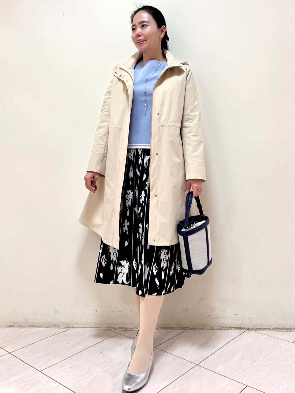 rincoさんの「Reflect｜【中綿ライナー付き】ライナー付きフーデッドロングコート」を使ったコーディネート