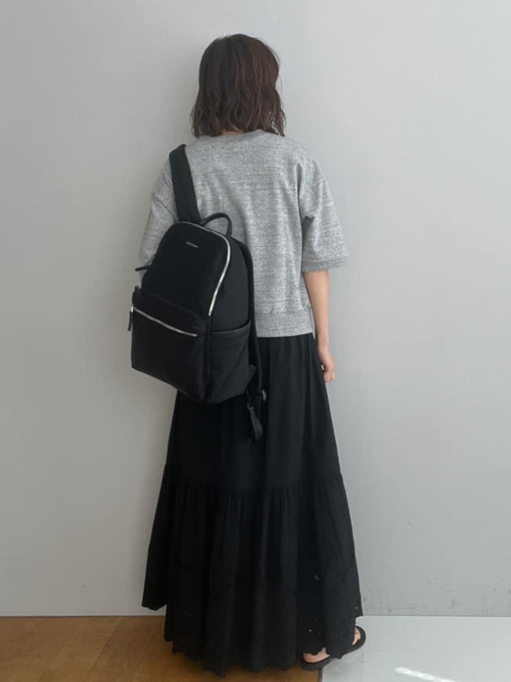 misaさんの「DRESSTERIOR｜【セットアップ可/ウォッシャブル】ストレッチ裏毛ハーフスリーブプルオーバー」を使ったコーディネート