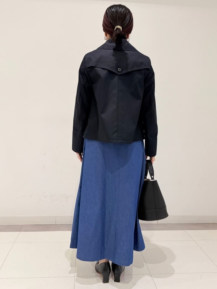 MIYAKAWAさんの「DRESSTERIOR｜【接触冷感/吸水速乾】クールタッチ デニムライク タックスカート」を使ったコーディネート