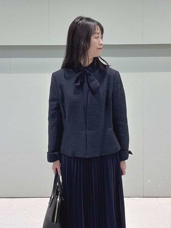 makiさんの「UNTITLED｜【きれいめ】ツイード ペプラムジャケット」を使ったコーディネート