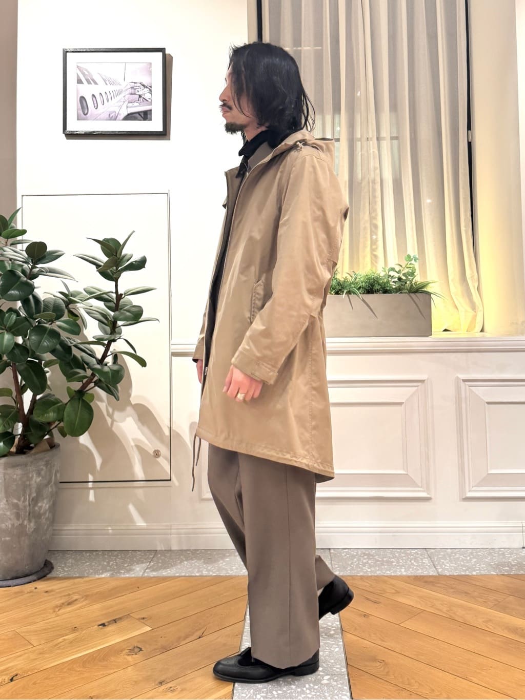 kawarataniさんの「DRESSTERIOR｜【撥水素材】レインプルーフ フーデッドコート」を使ったコーディネート