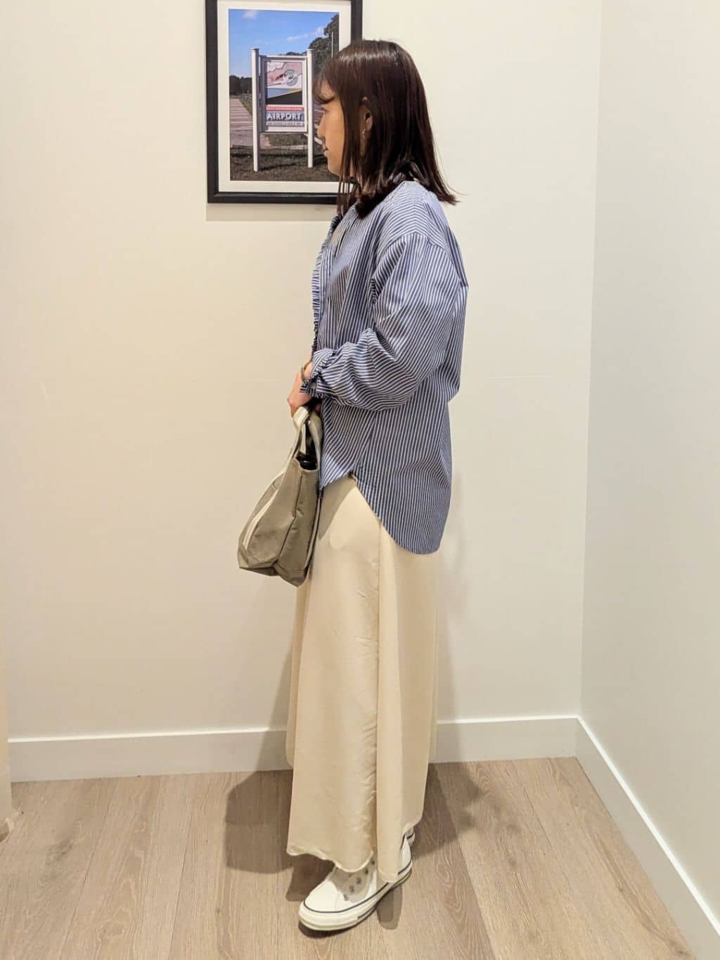 enさんの「Dessin｜【洗える】フリルネックブラウス」を使ったコーディネート