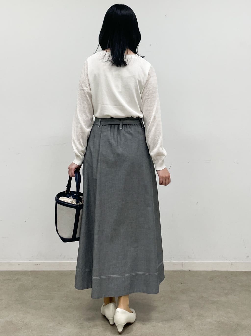 yukariさんの「Reflect｜透かしスリーブデザインハイゲージニット」を使ったコーディネート