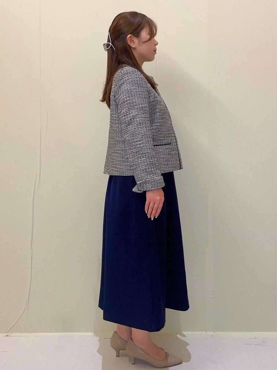ayumiさんの「OPAQUE.CLIP｜《通勤対応》フィットアンドフレアワンピースダブルクロス【洗濯機OK】」を使ったコーディネート