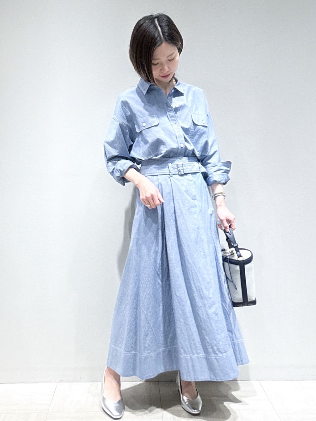まちこさんの「Reflect｜【羽織にも◎】ダンガリーシャツ」を使ったコーディネート