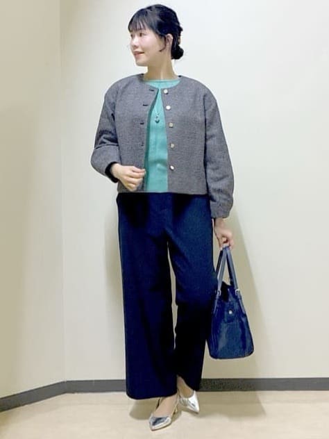  beni_gingerさんの「Reflect｜【選べる8色／スカートにもパンツにも◎】ウール混ボートネックニット」を使ったコーディネート