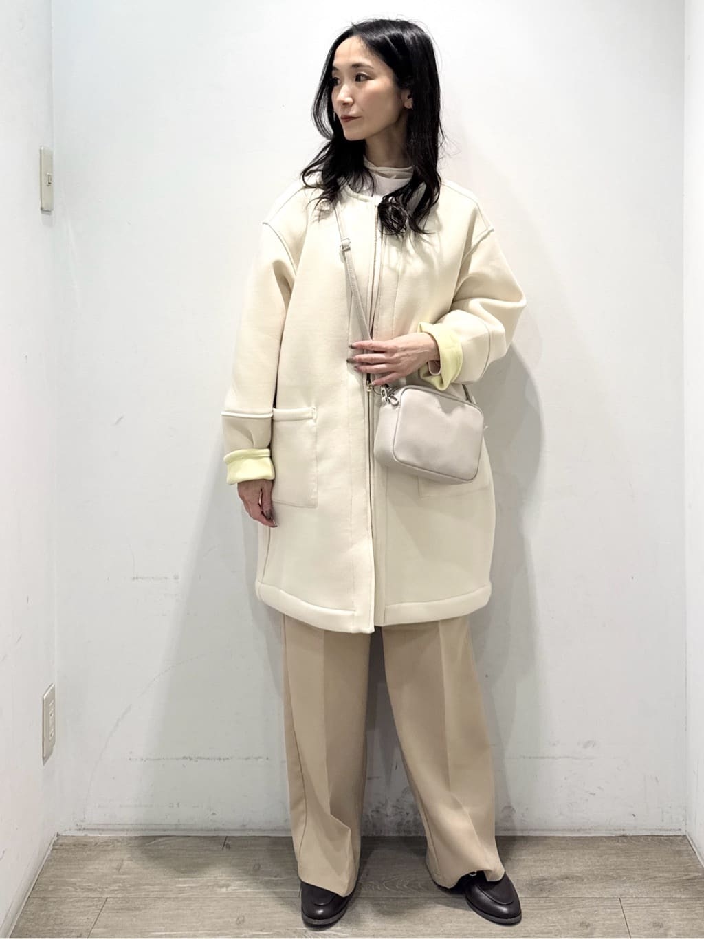 yuicciさんの「OPAQUE.CLIP｜リバーシブル配色ノーカラーコート【洗濯機OK】」を使ったコーディネート