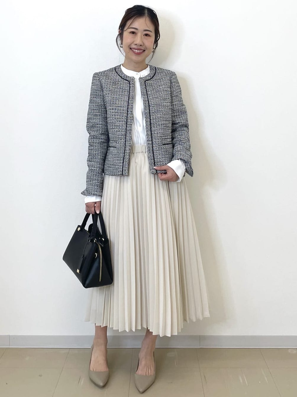 Akiさんの「OPAQUE.CLIP｜《通勤対応》 コットンツイードジャケット」を使ったコーディネート