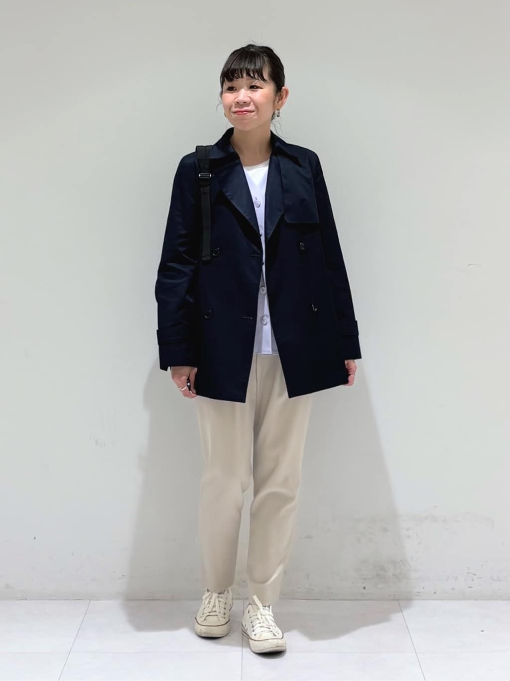 tsuyuさんの「INDIVI｜【超軽量／大人カジュアル】収納力◎！ギャザーフォルムリュック」を使ったコーディネート