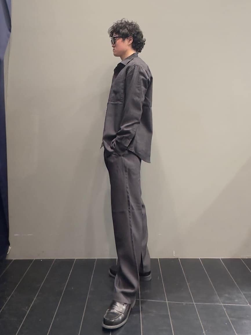 SHUさんの「THE SHOP TK｜【LINO FINE】リネンライク 長袖シャツ UVカット/イージーケア/吸水速乾/洗濯機OK」を使ったコーディネート