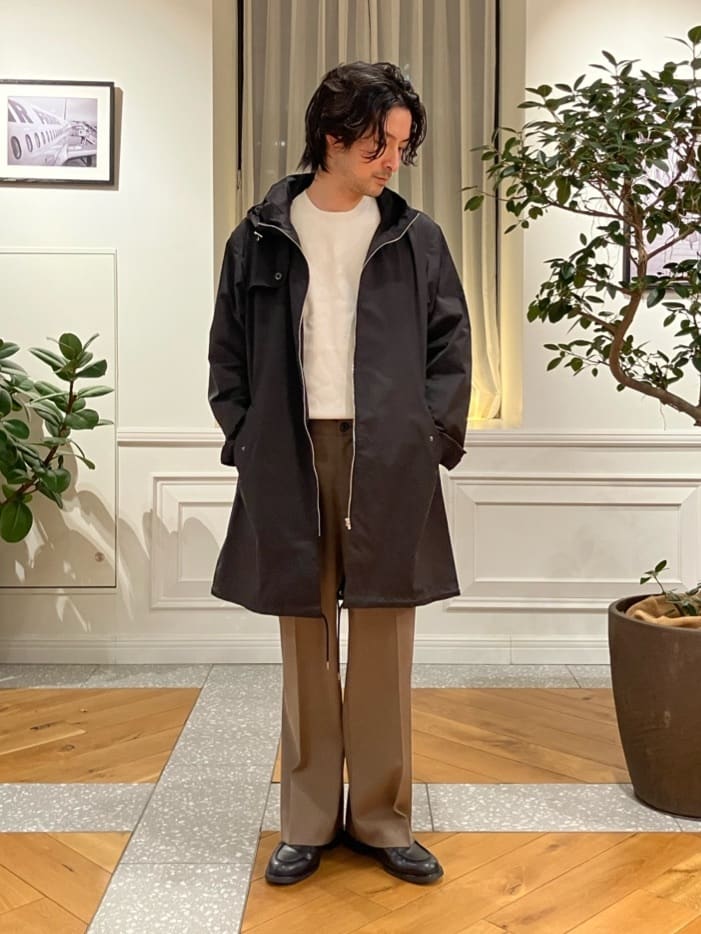 junyaさんの「DRESSTERIOR｜【撥水素材】レインプルーフ フーデッドコート」を使ったコーディネート