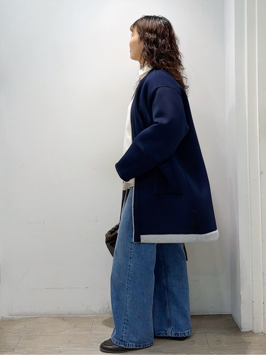 sumicaさんの「OPAQUE.CLIP｜リバーシブル配色ノーカラーコート【洗濯機OK】」を使ったコーディネート