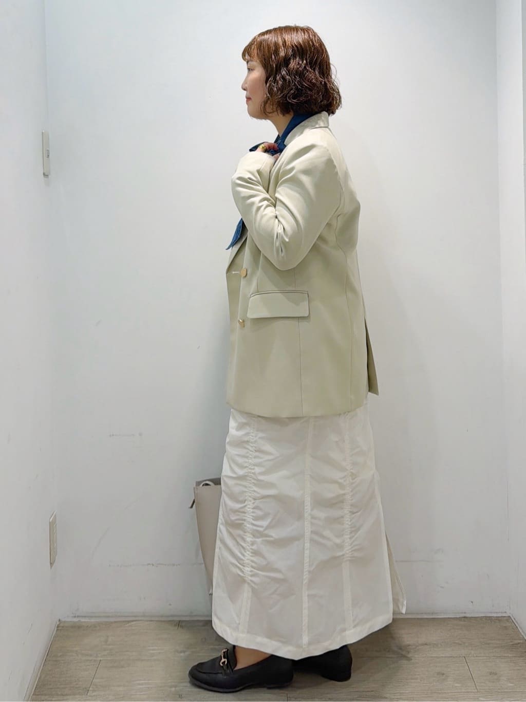 sumicaさんの「OPAQUE.CLIP｜金ボタンダブルブレストテーラードジャケット／セットアップ対応【洗える】」を使ったコーディネート