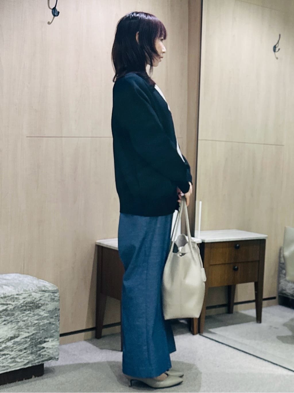 Miwaさんの「UNTITLED｜◆【アンサンブル可/洗える】配色ハイゲージニットトップス」を使ったコーディネート