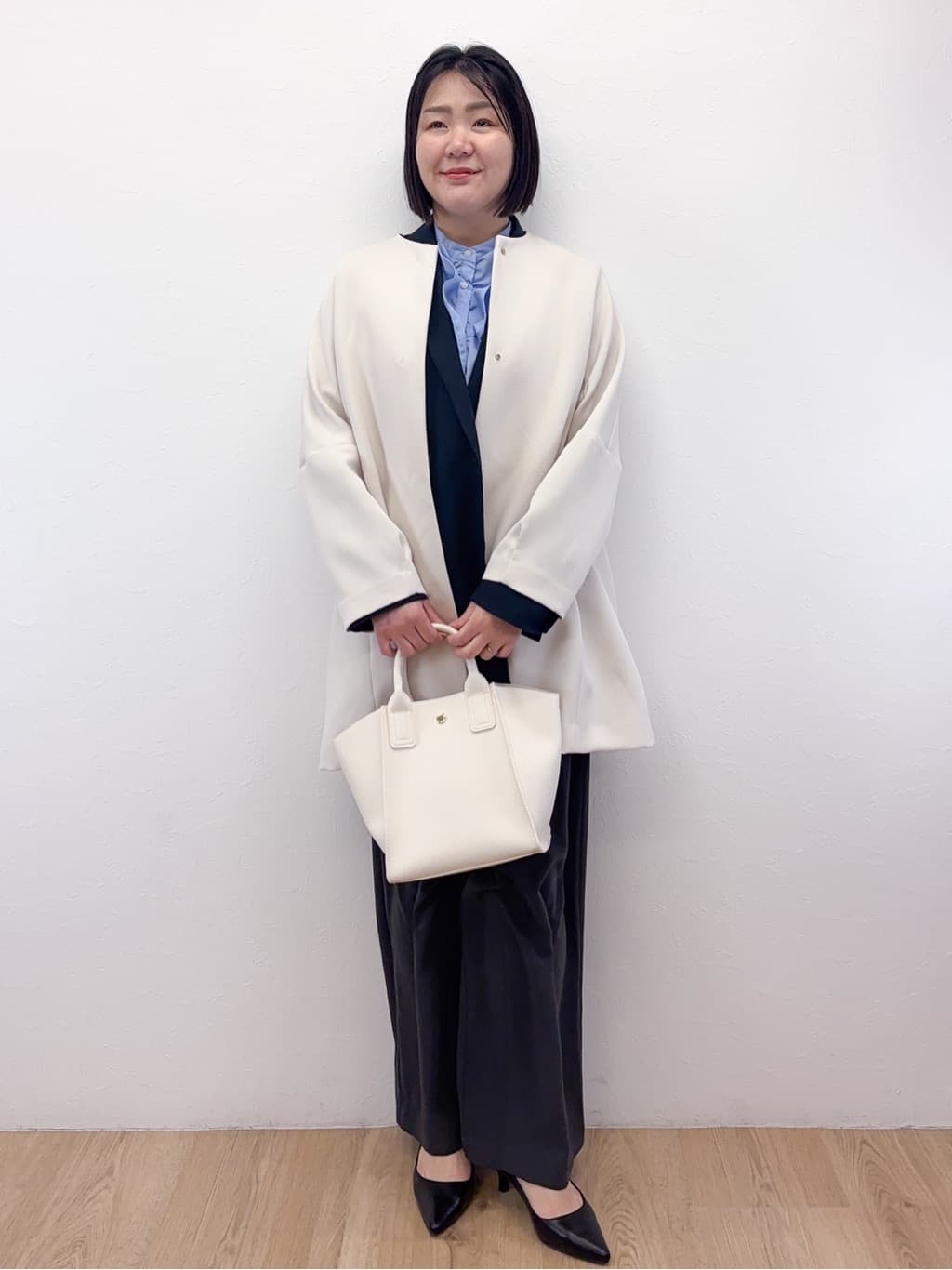 Takeさんの「OPAQUE.CLIP｜フォルムスリーブミドルコート【洗濯機OK】」を使ったコーディネート