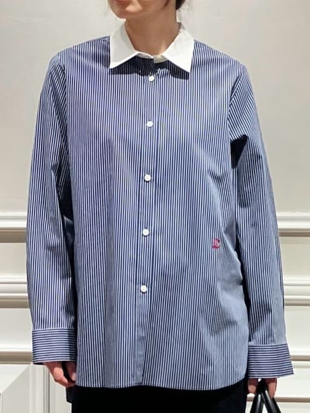 TSUKUIさんの「DRESSTERIOR｜◆【通勤/着映え/ウォッシャブル】オーバーシルエット クレリックシャツ」を使ったコーディネート
