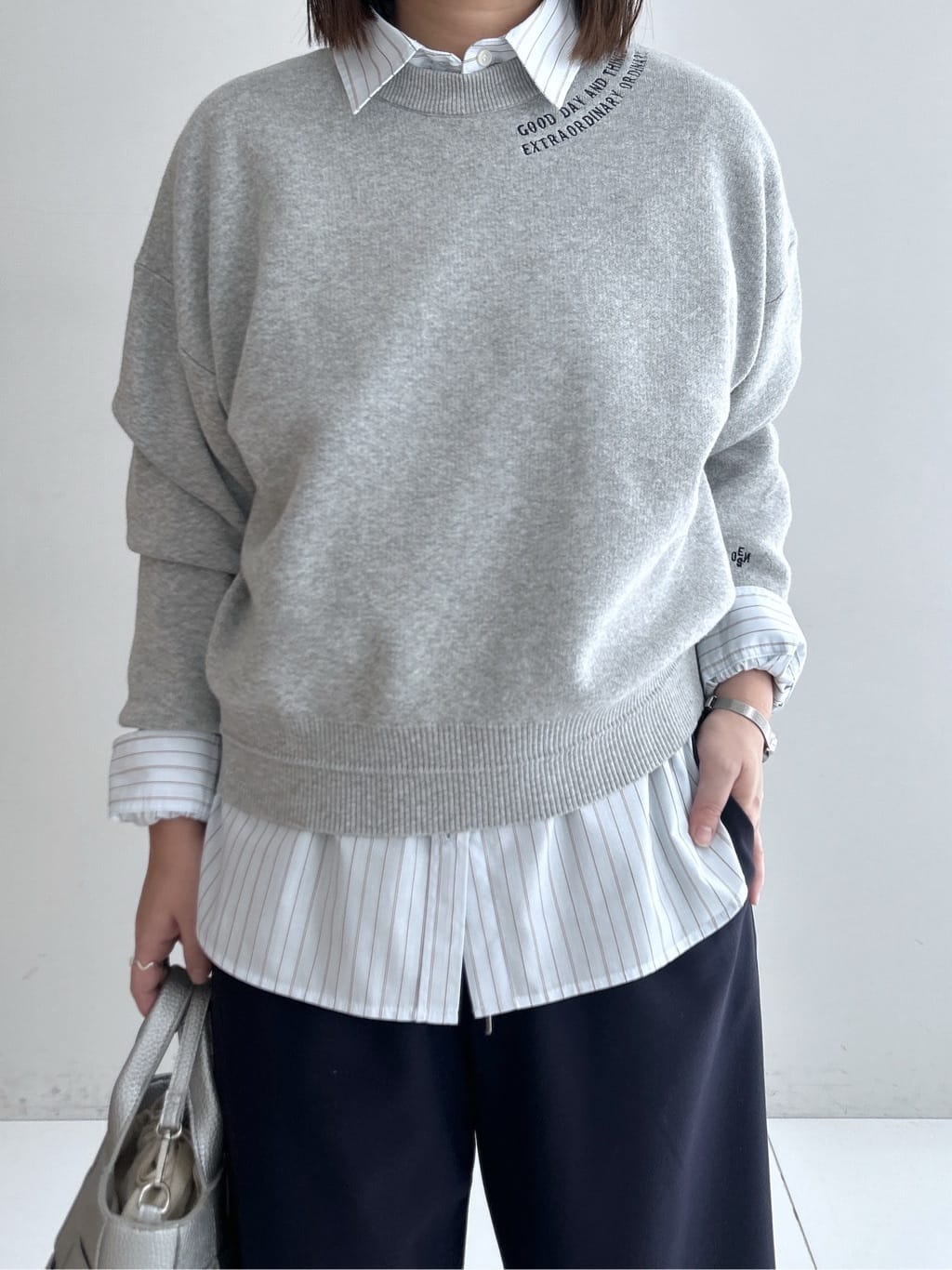 Hirokaさんの「Dessin｜【洗える】バックボタンオーバーシャツ」を使ったコーディネート
