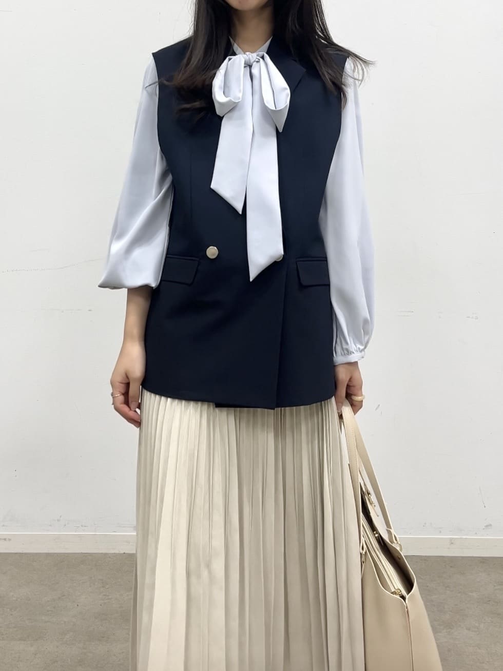 cotaniさんの「SHOO･LA･RUE｜【セットアップ可/S-LL/洗濯機可】マニッシュに決まる ダブルブレストジャケット」を使ったコーディネート