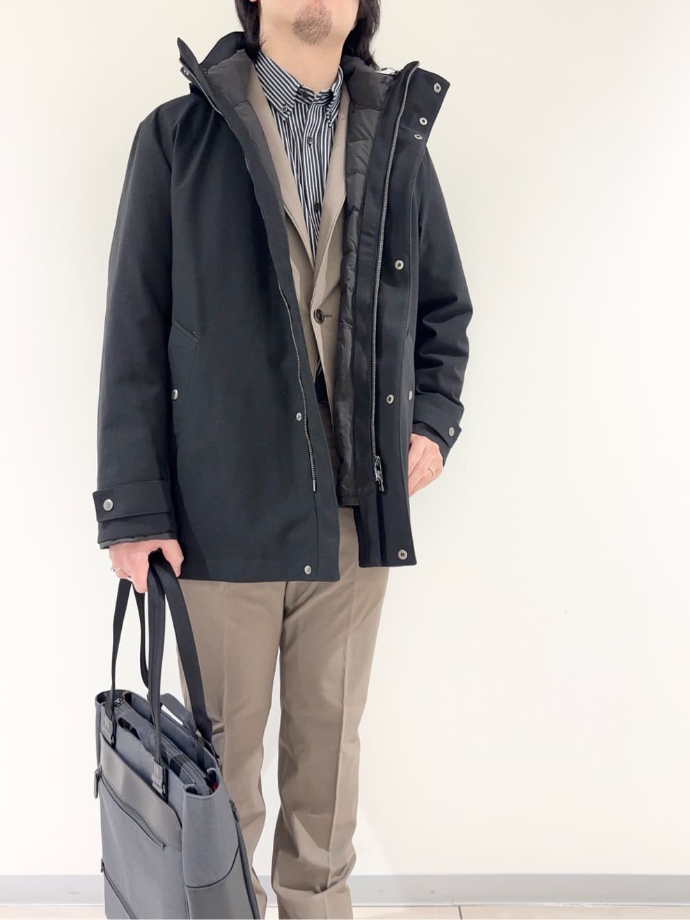 及川さんの「TAKEO KIKUCHI｜【3WAY】ドビー ダウンライナー付ブルゾン」を使ったコーディネート