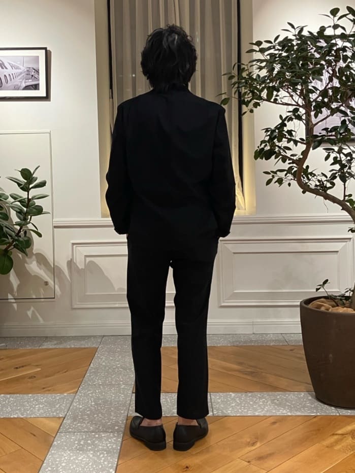 junyaさんの「DRESSTERIOR｜【ウォッシャブル】コットンシルク マルチボーダーニット」を使ったコーディネート