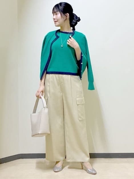  beni_gingerさんの「Reflect｜【アンサンブル可】バイカラーカーディガン」を使ったコーディネート