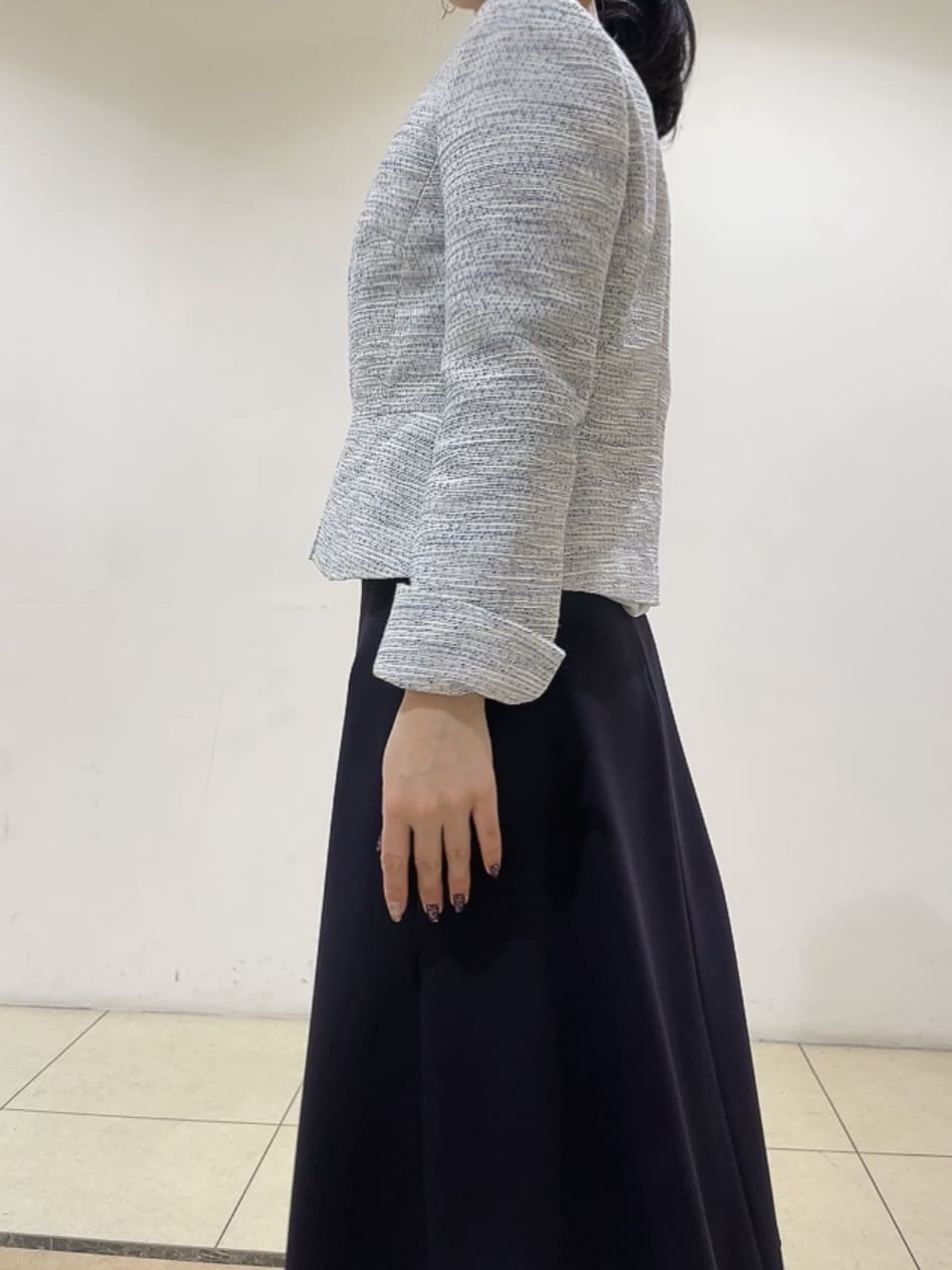 watanabeさんの「UNTITLED｜【きれいめ】ツイード ペプラムジャケット」を使ったコーディネート