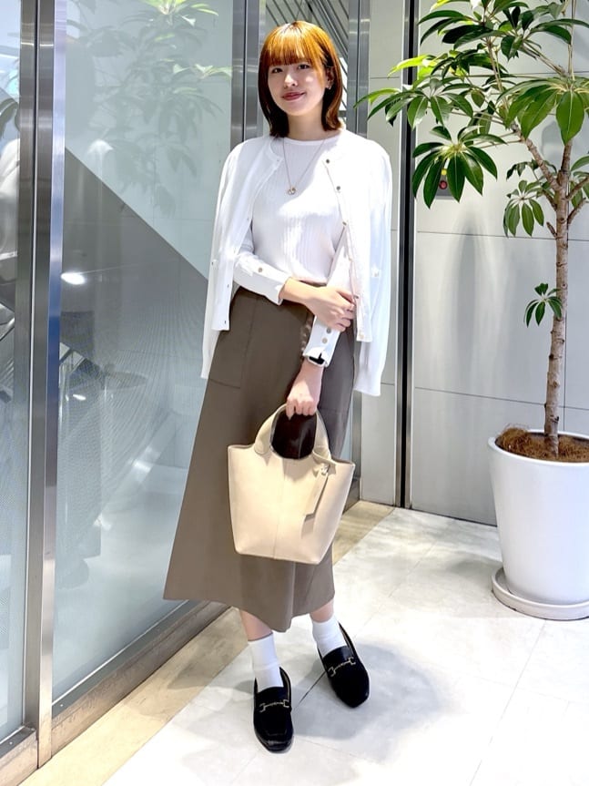 yukaさんの「UNTITLED｜◆【アンサンブル可/洗える】ワイドリブニット」を使ったコーディネート