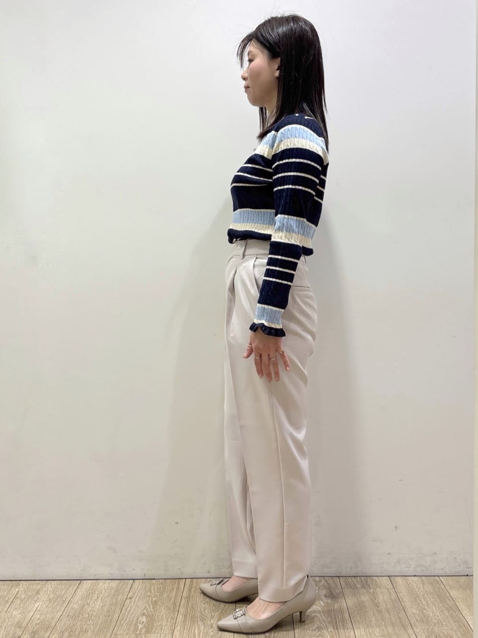 mameさんの「index｜ストレッチノーカラージャケット／セットアップ対応【洗濯機OK／防シワ／イージーアイロン】」を使ったコーディネート