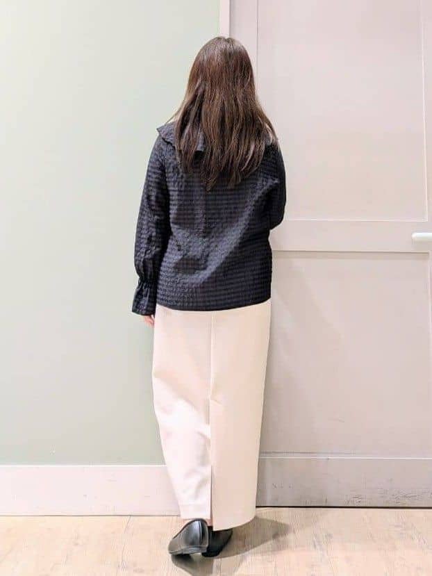 チグ♪さんの「grove｜しなやかな着心地で動きやすい、ダンボールジャージノーカラーコート」を使ったコーディネート