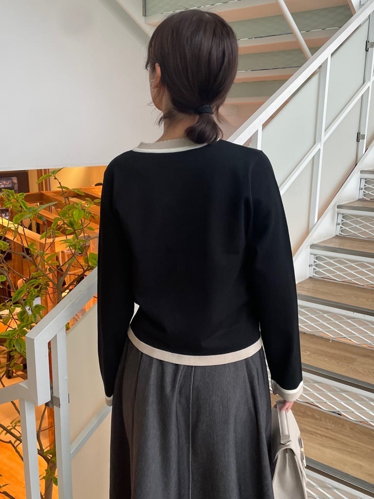 abeさんの「Couture brooch｜【洗える】デニムライク細リボンスカート」を使ったコーディネート