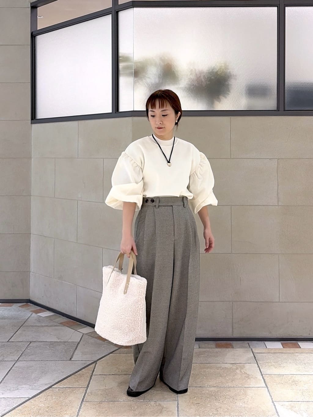 よねさんの「INDIVI｜ボアトート」を使ったコーディネート