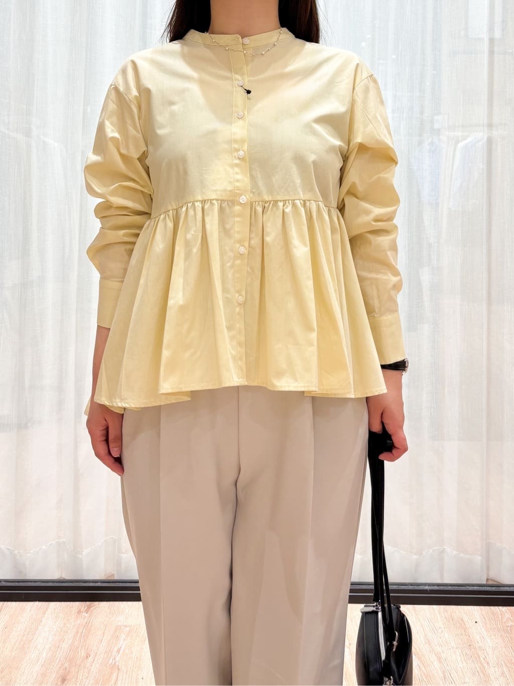 かなさんの「OPAQUE.CLIP｜フェイクパール華奢ネックレス」を使ったコーディネート