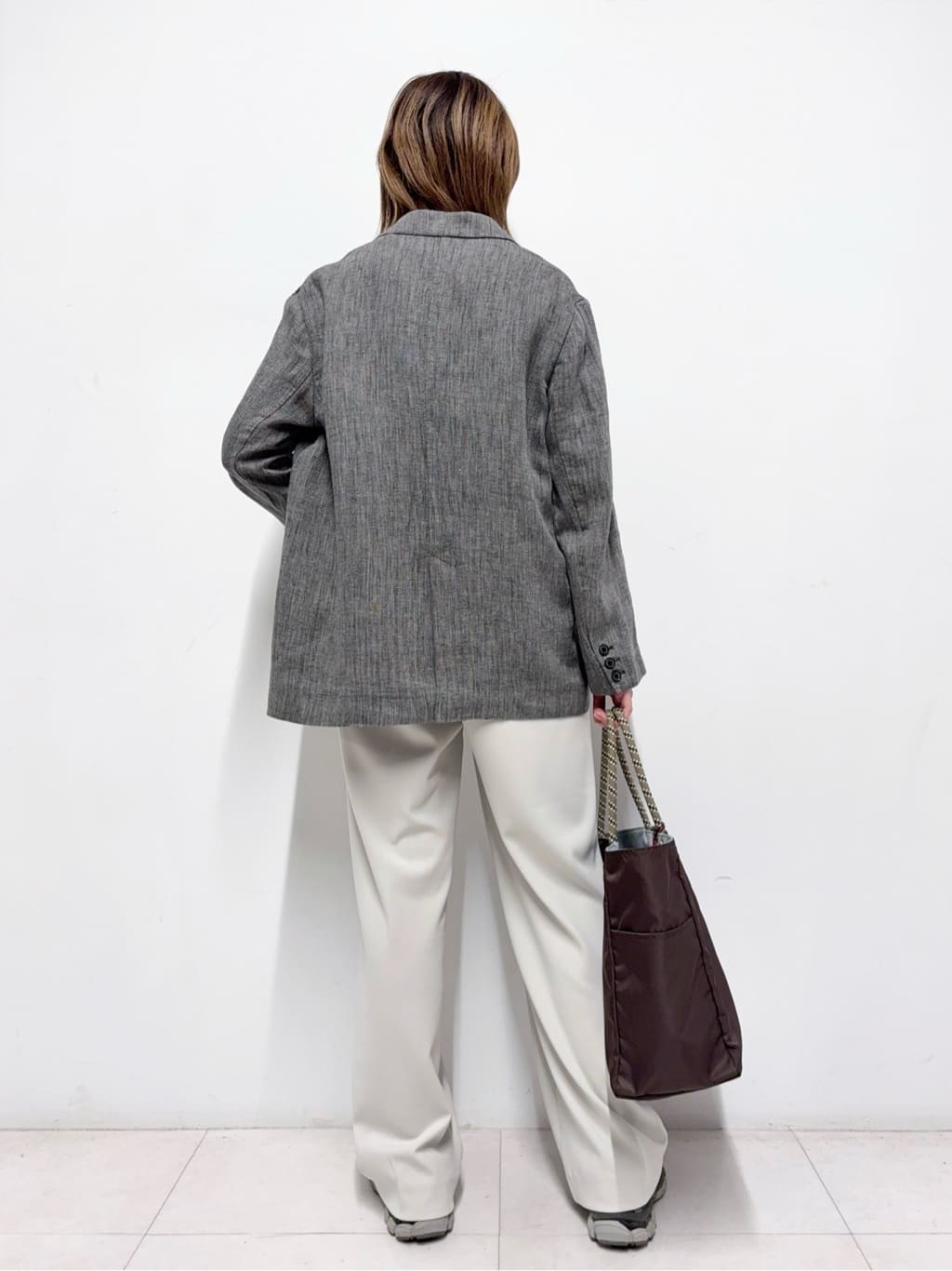Nishijimaさんの「DRESSTERIOR｜【接触冷感/ウォッシャブル】センタープレスジョーゼットパンツ」を使ったコーディネート