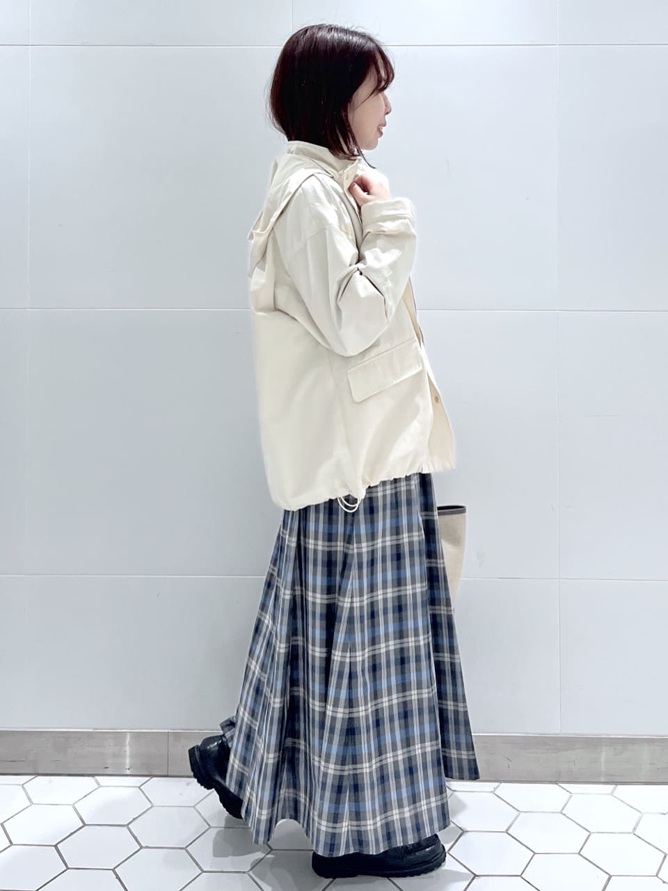 Makinoさんの「Dessin｜【撥水/2WAY】フーディーブルゾン」を使ったコーディネート