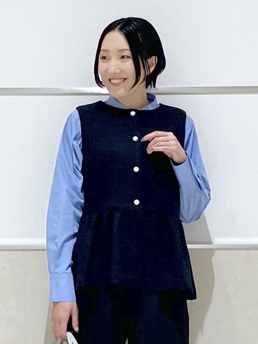 eriko さんの「Dessin｜【入卒/セレモニー】パール調ボタンベスト」を使ったコーディネート