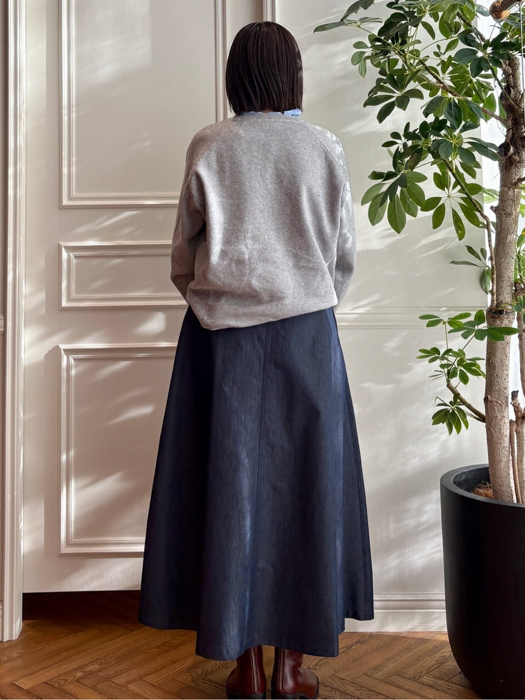 nakaoさんの「DRESSTERIOR｜◆ウォッシャブルコットンカシミヤプルオーバーニット」を使ったコーディネート
