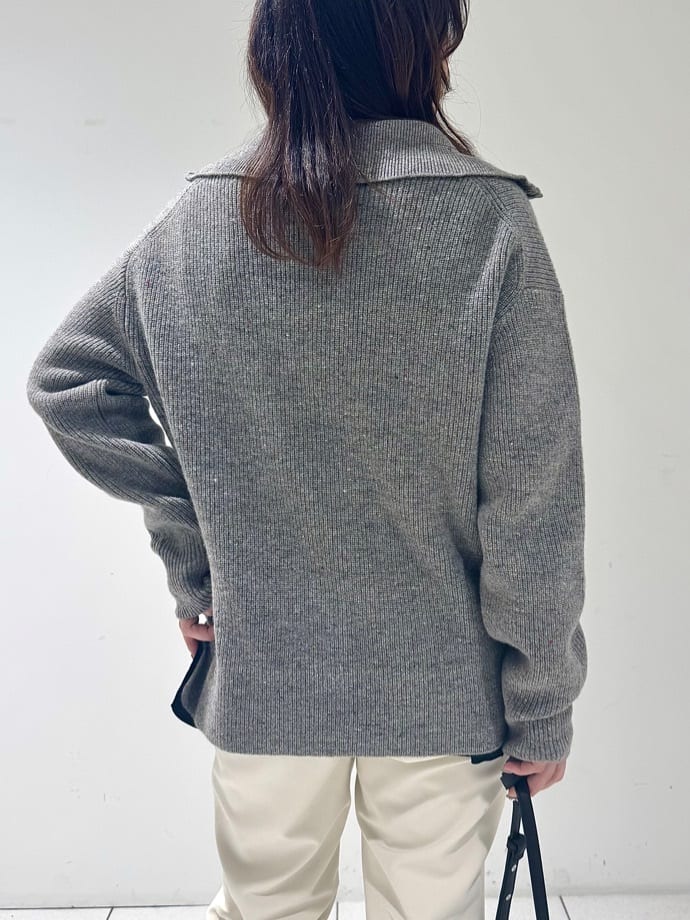 そんさんの「INDIVI｜【洗える】カラーネップ ダブルジップカーディガン」を使ったコーディネート