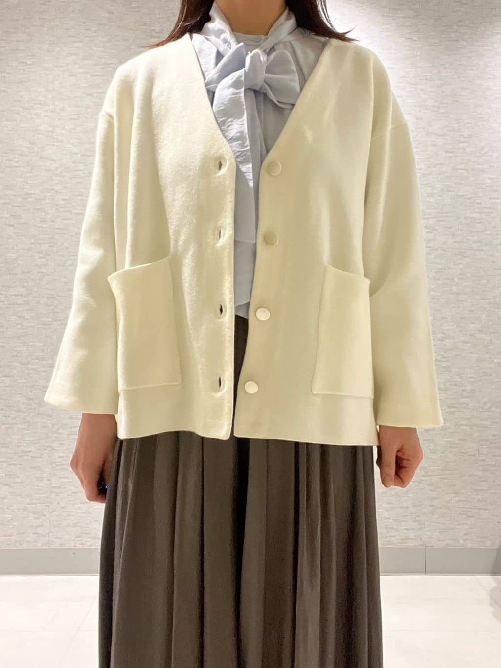 marikoさんの「Reflect｜【着回し力◎】ジャケット風ニットカーディガン」を使ったコーディネート
